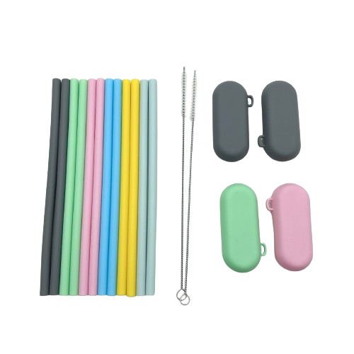 Portable Silicone Collapsible Straw With Case - Yorkn Inc✅