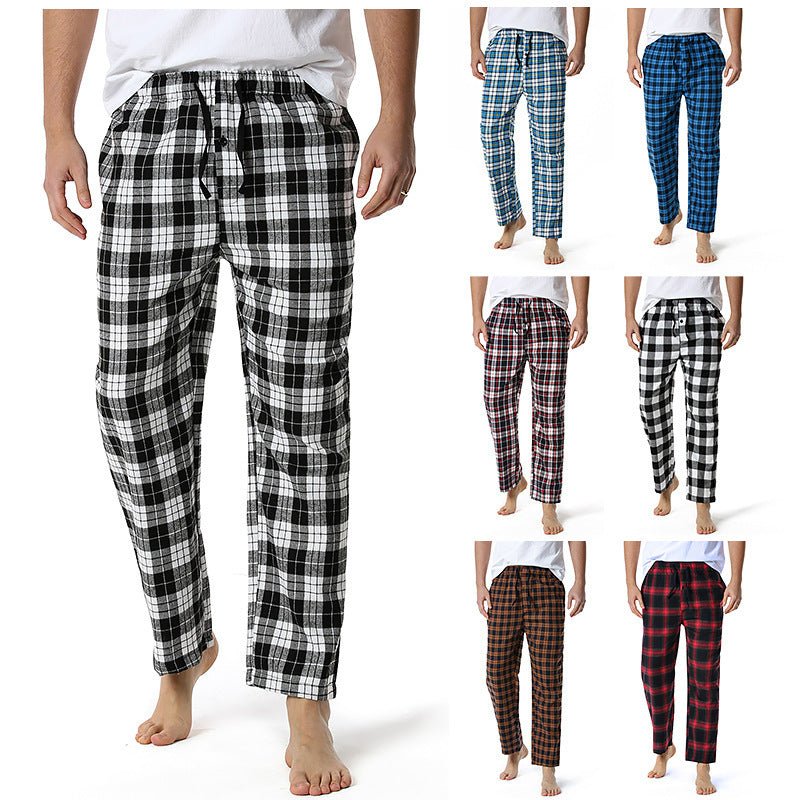 Premium Polyester Faux - cotton Plaid Lounge & Sleep Pants - Yorkn Inc✅
