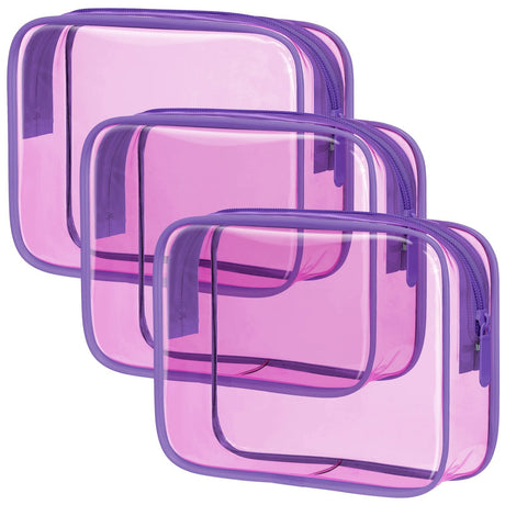 Purple Clear Translucent Travel Bag - Yorkn Inc✅