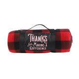 Red & Black Plaid Flannel Blanket - Yorkn Inc✅