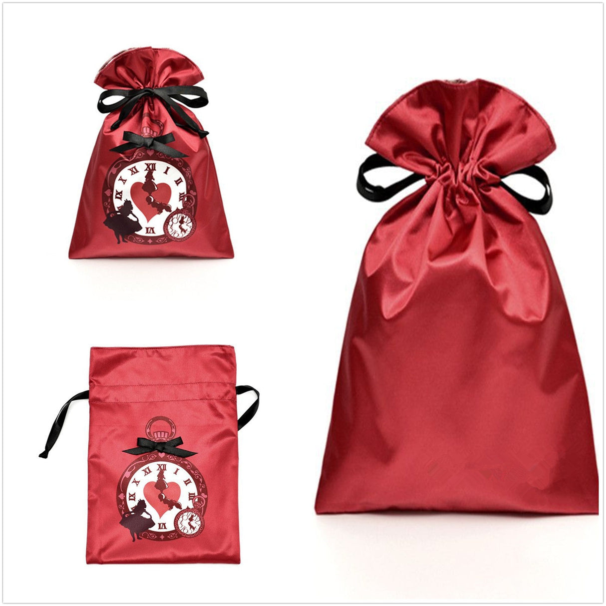 Red Satin Christmas Pouches - Yorkn Inc✅