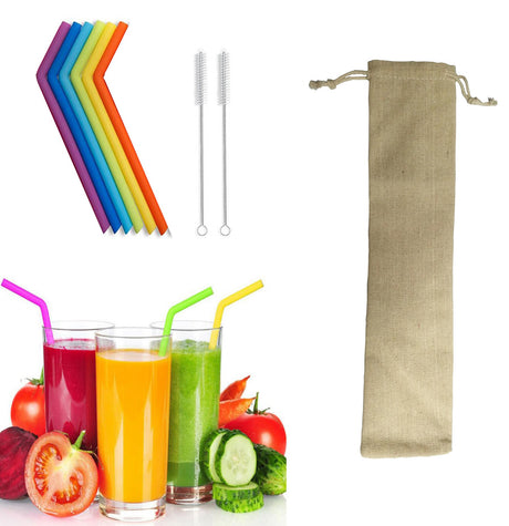 Reusable Silicone Drinking Straws - Yorkn Inc✅
