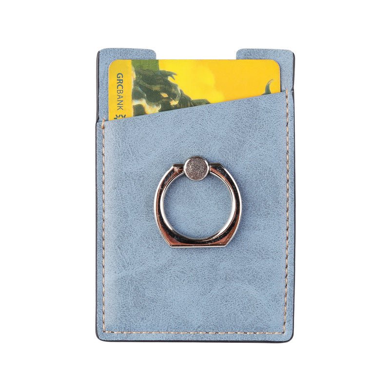 Rfid Blocking Leather Card Holder With Ring Stand - Yorkn Inc✅