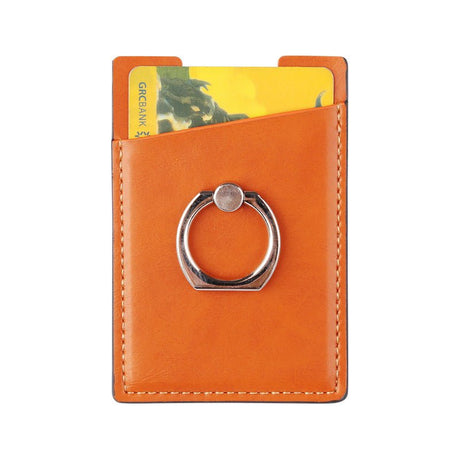 Rfid Blocking Leather Card Holder With Ring Stand - Yorkn Inc✅