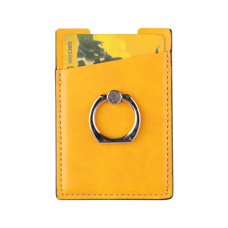 Rfid Blocking Leather Card Holder With Ring Stand - Yorkn Inc✅