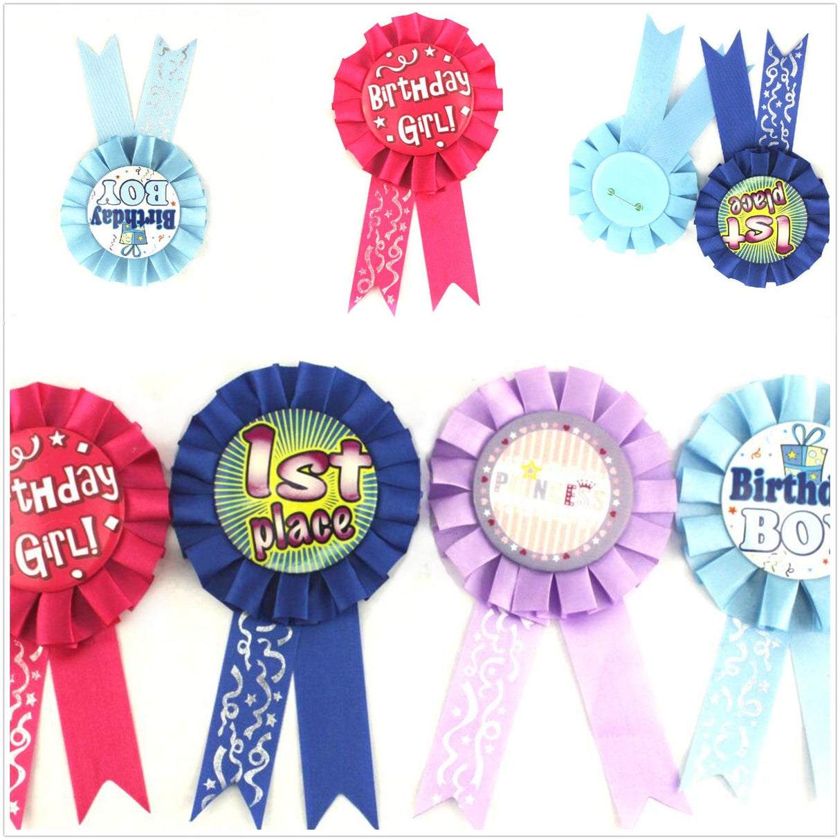Ribbon Pin Round Shape Safety Clips On Back - Yorkn Inc✅