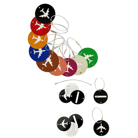 Round Aluminum Metal Travel Suitcase Luggage Tags - Yorkn Inc✅