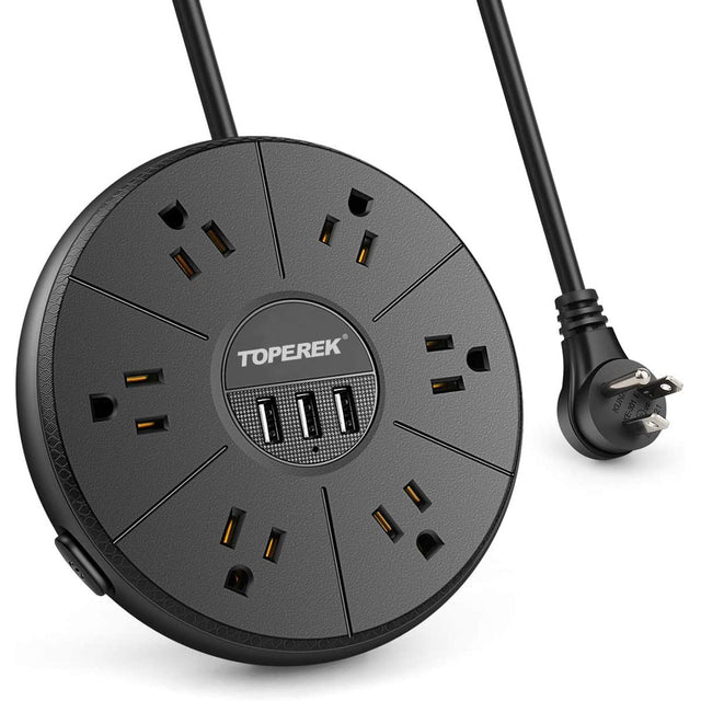 Round Power Strip With Usb - Yorkn Inc✅