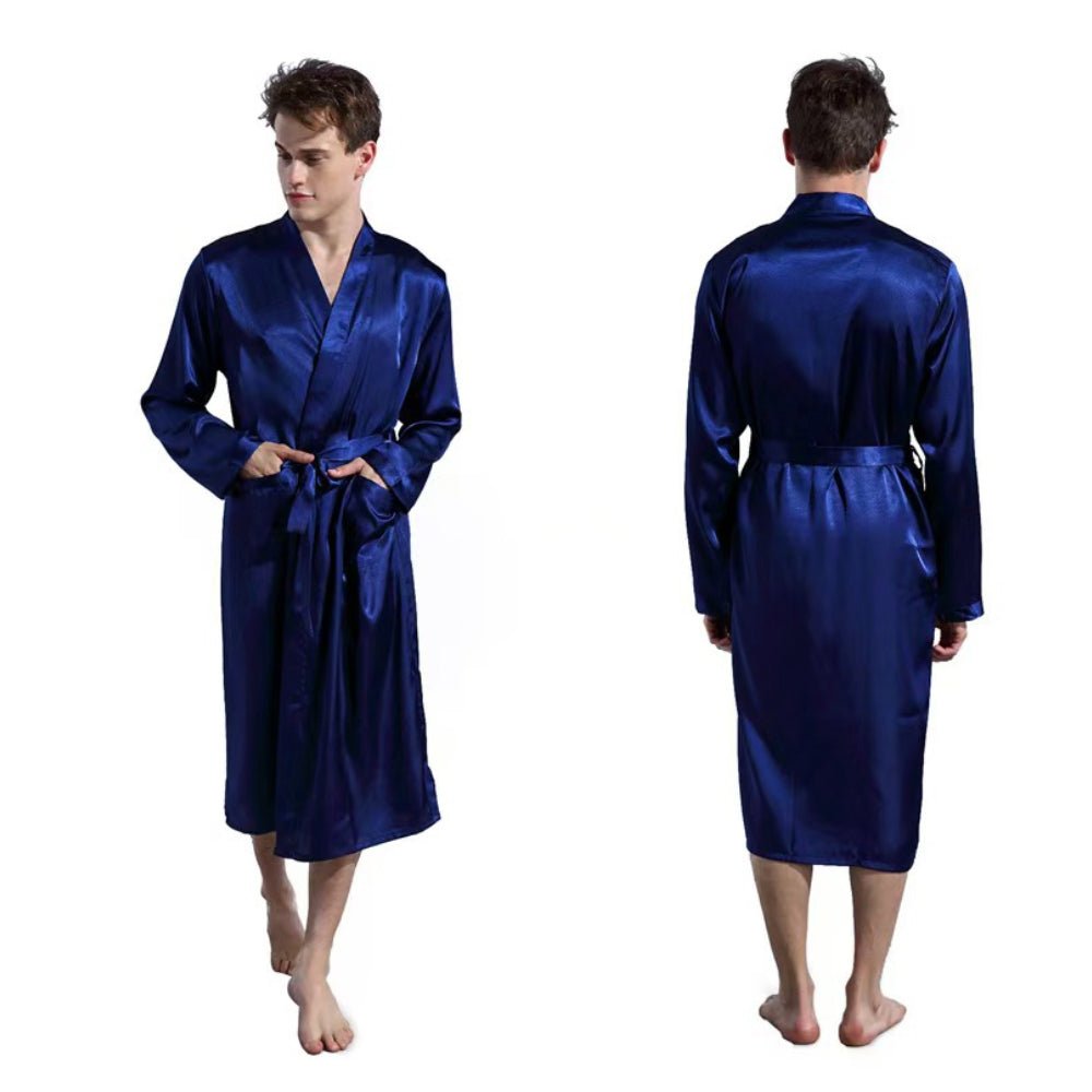 Satin Open Front Cardigan Bath Robe - Yorkn Inc✅