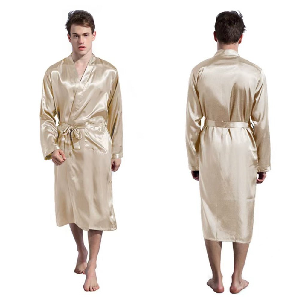 Satin Open Front Cardigan Bath Robe - Yorkn Inc✅