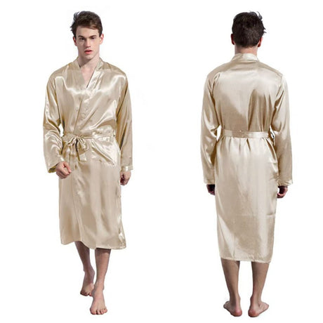 Satin Open Front Cardigan Bath Robe - Yorkn Inc✅