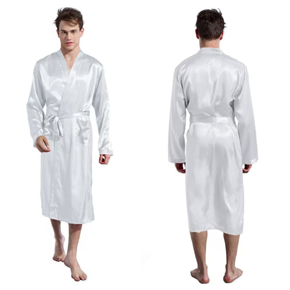 Satin Open Front Cardigan Bath Robe - Yorkn Inc✅