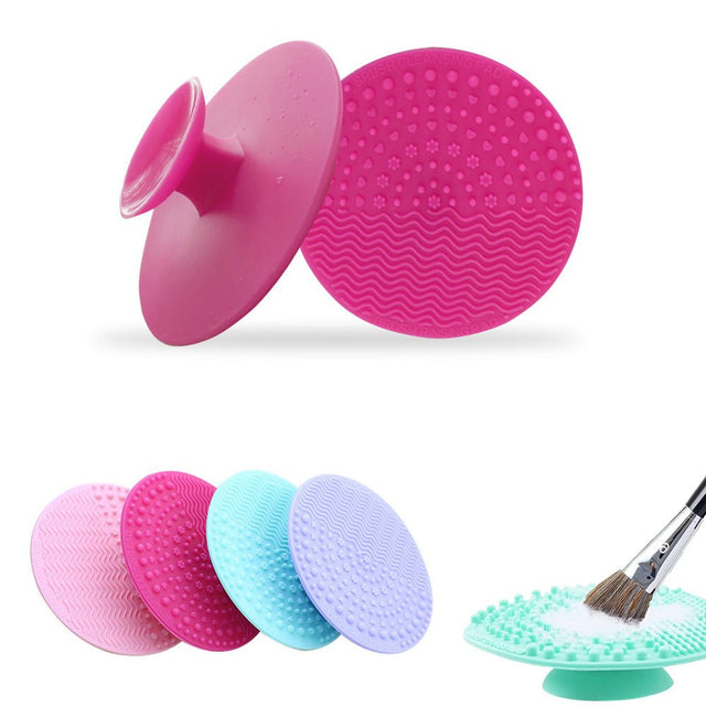Silicone Makeup Brush Cleaning Mat With Suction Cup - Yorkn Inc✅