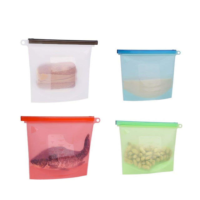 Silicone Reusable Storage Bags Set - Yorkn Inc✅
