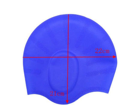 Silicone Swim Caps With Ear Pouches For Long Hair - Yorkn Inc✅