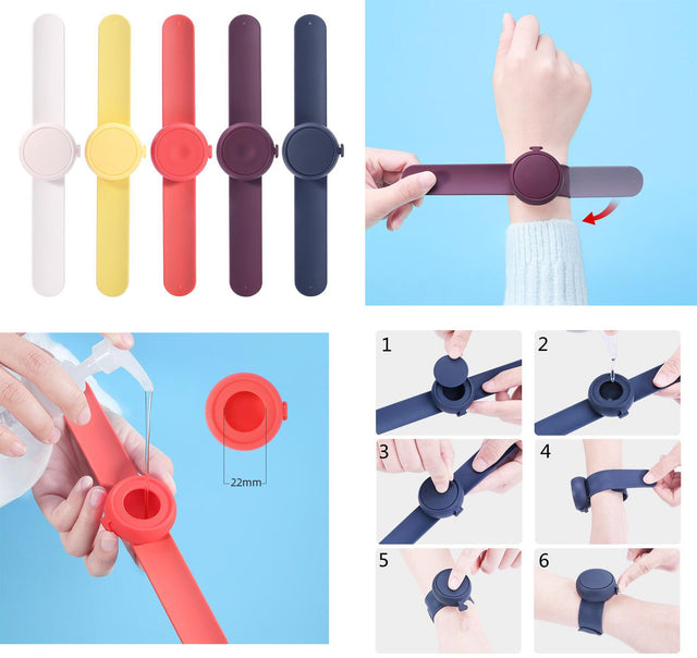 Silicone Wristband Hand Sanitizer Bracelet Dispenser - Yorkn Inc✅