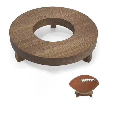 Size 9 Football With Wooden Display Stand - Yorkn Inc✅