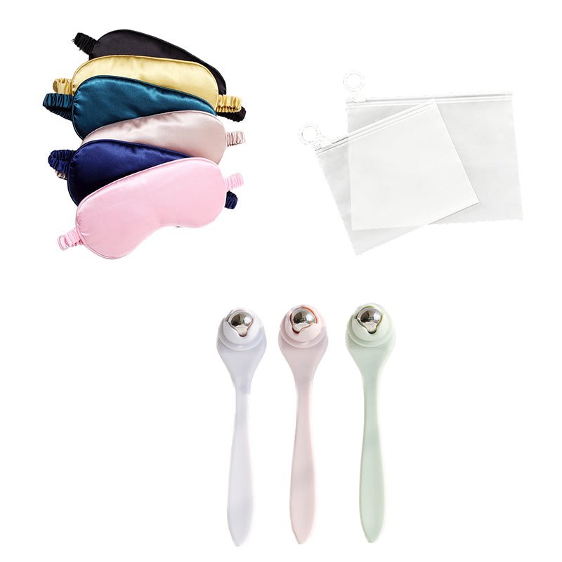 Sleep Mask And Eye Massage Roller Set - Yorkn Inc✅