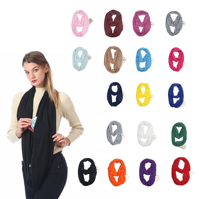 Solid Color Infinity Scarf - Yorkn Inc✅