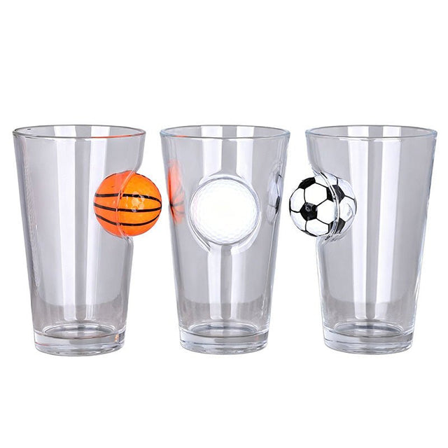 Sports Ball Embedded Beer Glass - Yorkn Inc✅