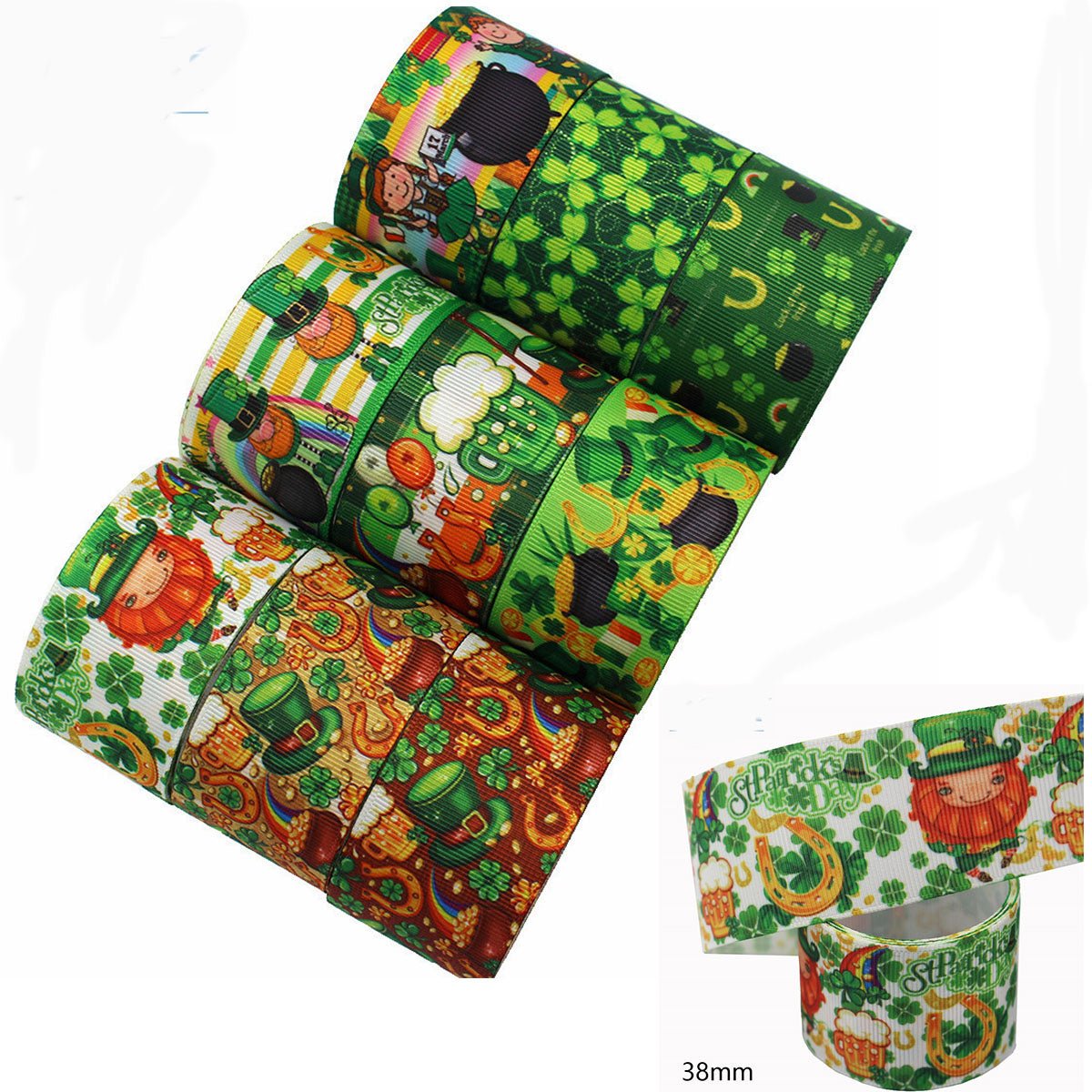 St Patricks Day Green Ribbon Full Printed - Yorkn Inc✅