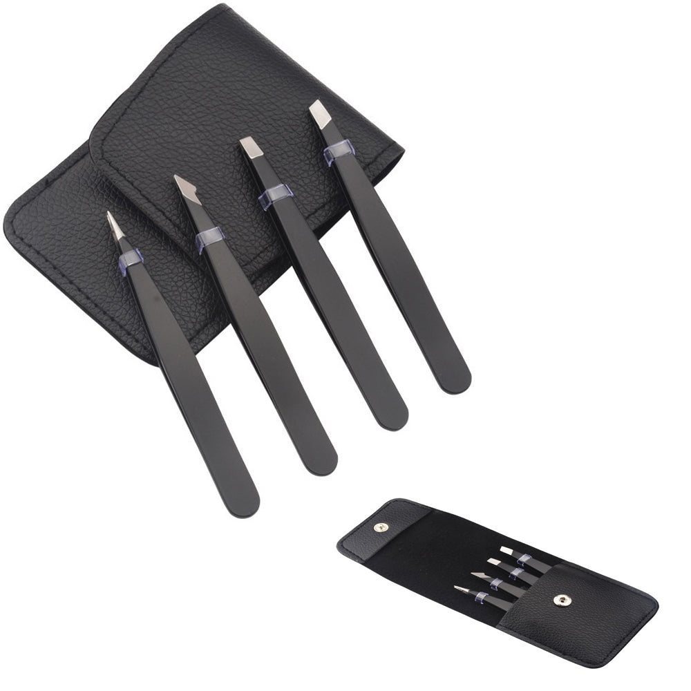 Stainless Steel Eyebrow Tweezers Set - Yorkn Inc✅