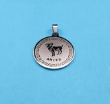 Stainless Steel Necklace Round Pendant - Yorkn Inc✅