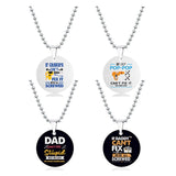Stainless Steel Round Brand Necklace - Yorkn Inc✅