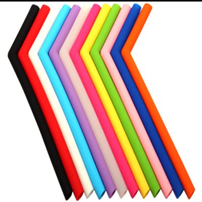 Straight Or Bent Silicone Straws - Yorkn Inc✅