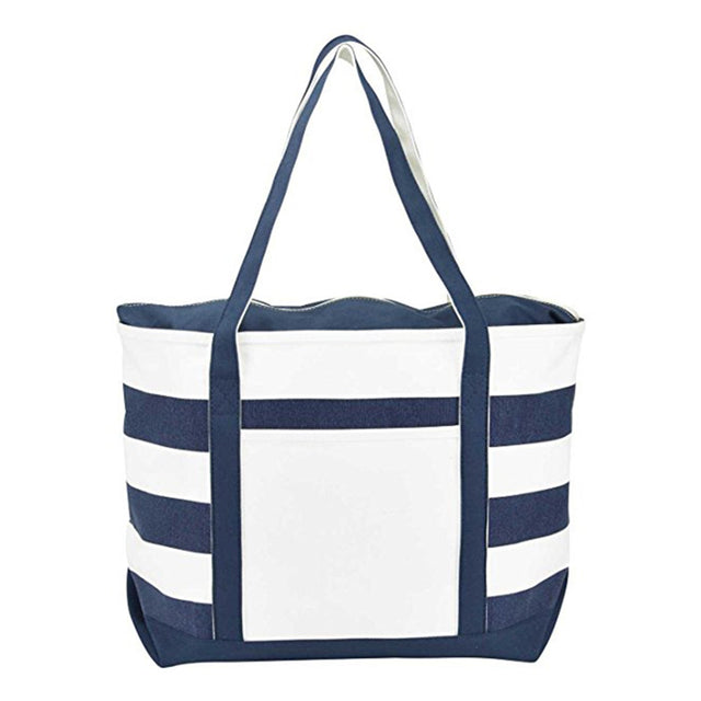 Striped Boat Tote Canvas Bag - Yorkn Inc✅