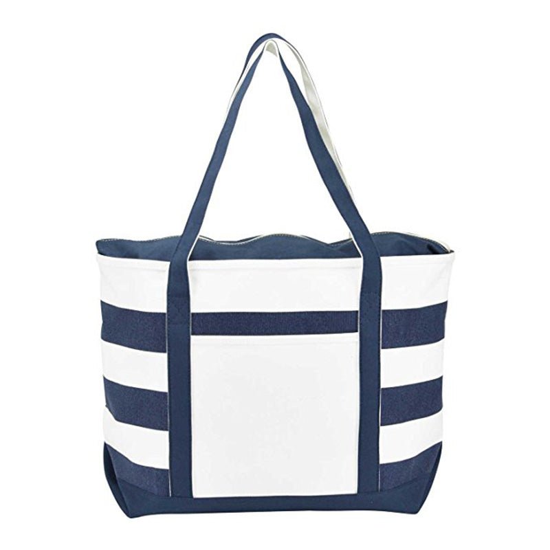 Striped Boat Tote Canvas Bag - Yorkn Inc✅
