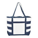 Striped Boat Tote Canvas Bag - Yorkn Inc✅