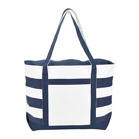 Striped Boat Tote Canvas Bag - Yorkn Inc✅