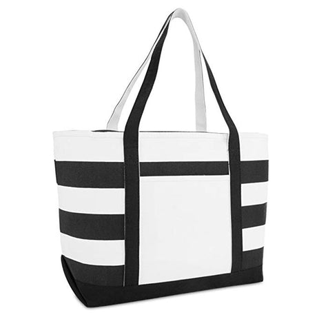 Striped Boat Tote Canvas Bag - Yorkn Inc✅