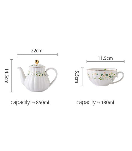 Teapot With Cup And Saucer Set - Yorkn Inc✅