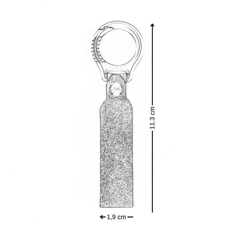 Titanium Alloy Ring Leather Keychain - Yorkn Inc✅