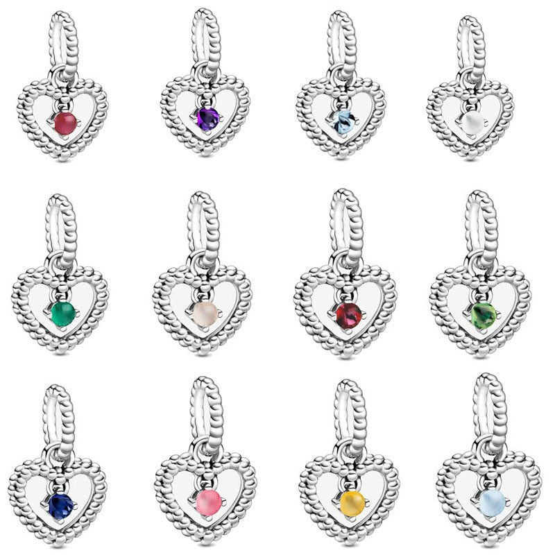 Twelve Color Birthstone With Chain As A Set For Necklace - Yorkn Inc✅