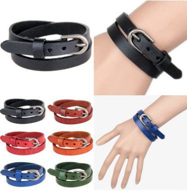 Unisex Wrap Around Leather Wristbands - Yorkn Inc✅