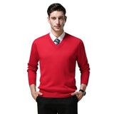 V - neck Solid Color Sweater - Yorkn Inc✅