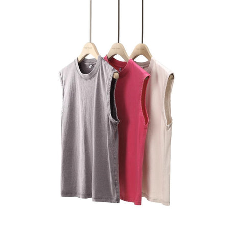 Vintage Washed Sleeveless Tank Top - Yorkn Inc✅