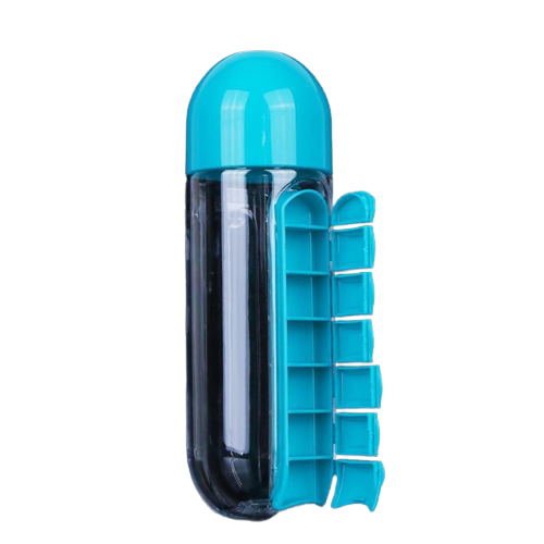 Water Bottle W/daily Pill Box - Yorkn Inc✅