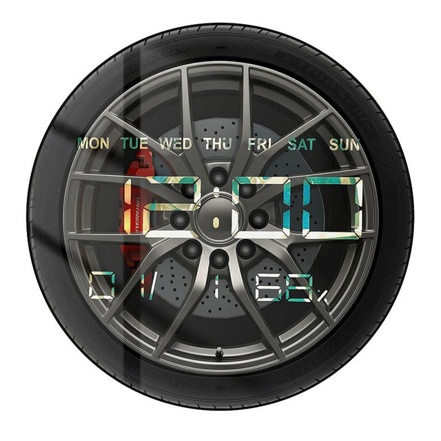 Wheel Shaped Digital Wall Clock - Yorkn Inc✅
