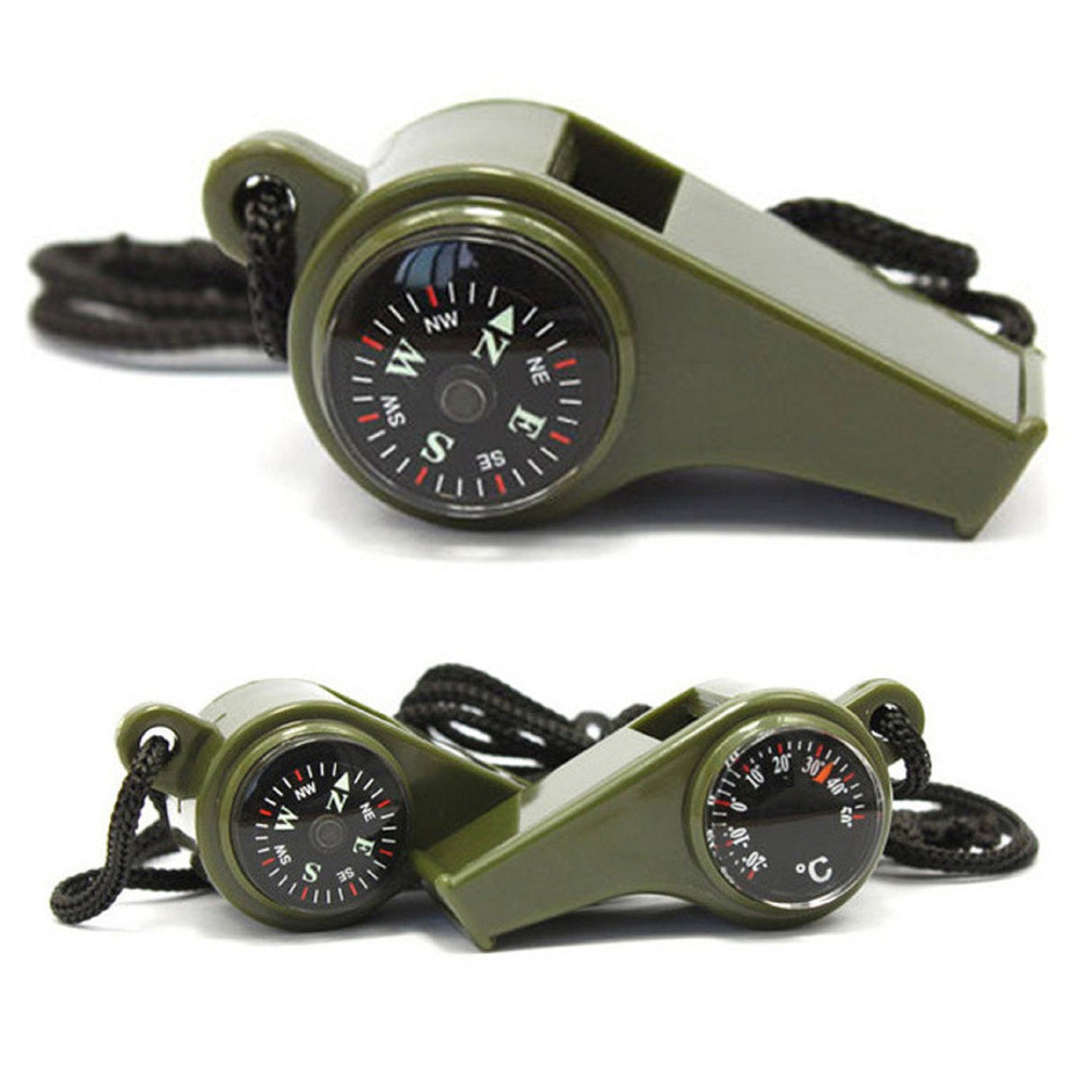 Whistle With Thermometer, Compass And Lanyard - Yorkn Inc✅