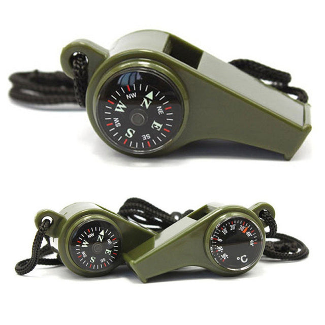 Whistle With Thermometer, Compass And Lanyard - Yorkn Inc✅