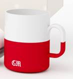White And Red Two Tone Ceramic Mug - Yorkn Inc✅