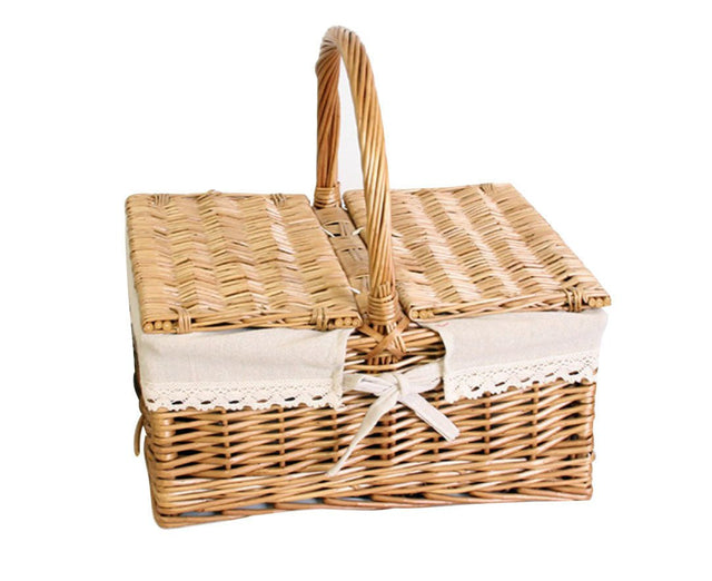 Wicker Rattan Picnic Basket - Yorkn Inc✅