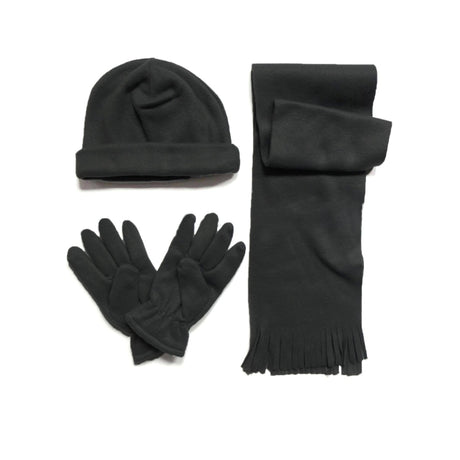 Winter Beanie Hat Scarf And Gloves 3pcs Set - Yorkn Inc✅