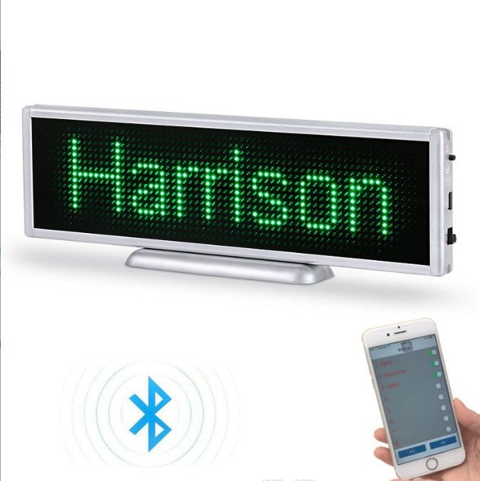 Wireless Bluetooth Led Name Badge - Yorkn Inc✅
