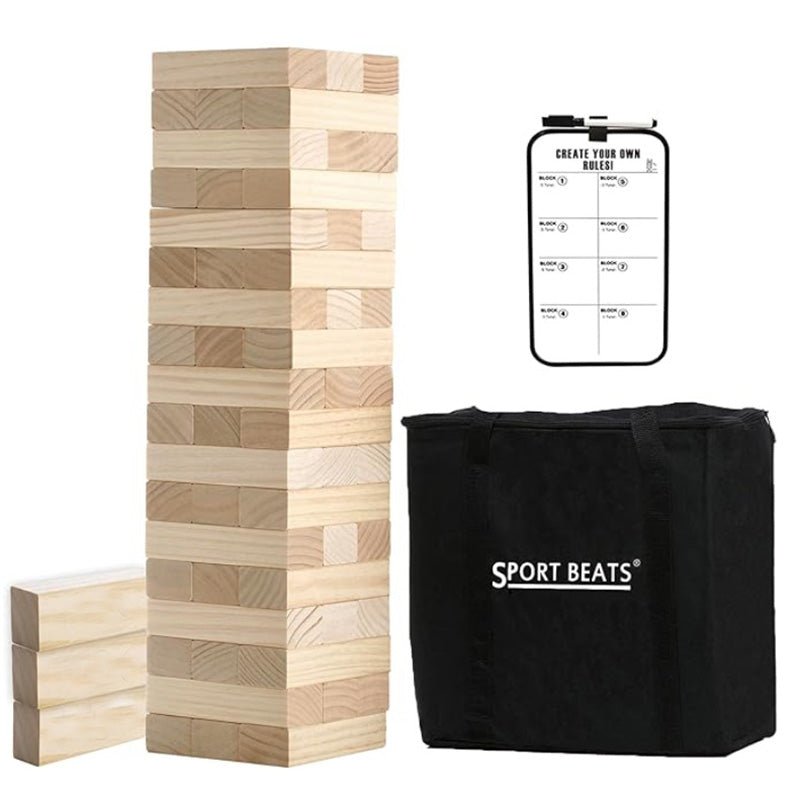 Wood Blocks Set Giant Jenga Wth Carrying Bag - By Boat - Yorkn Inc✅