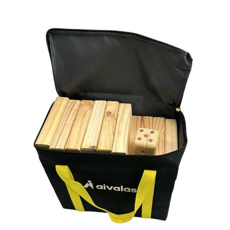Wood Blocks Set Giant Jenga Wth Carrying Bag - By Boat - Yorkn Inc✅